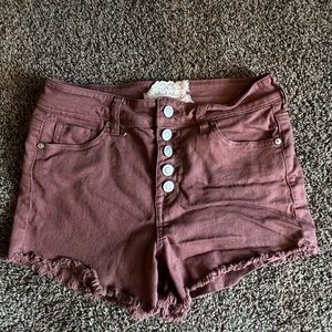 Altar’d State Dusty Rose Jean Shorts